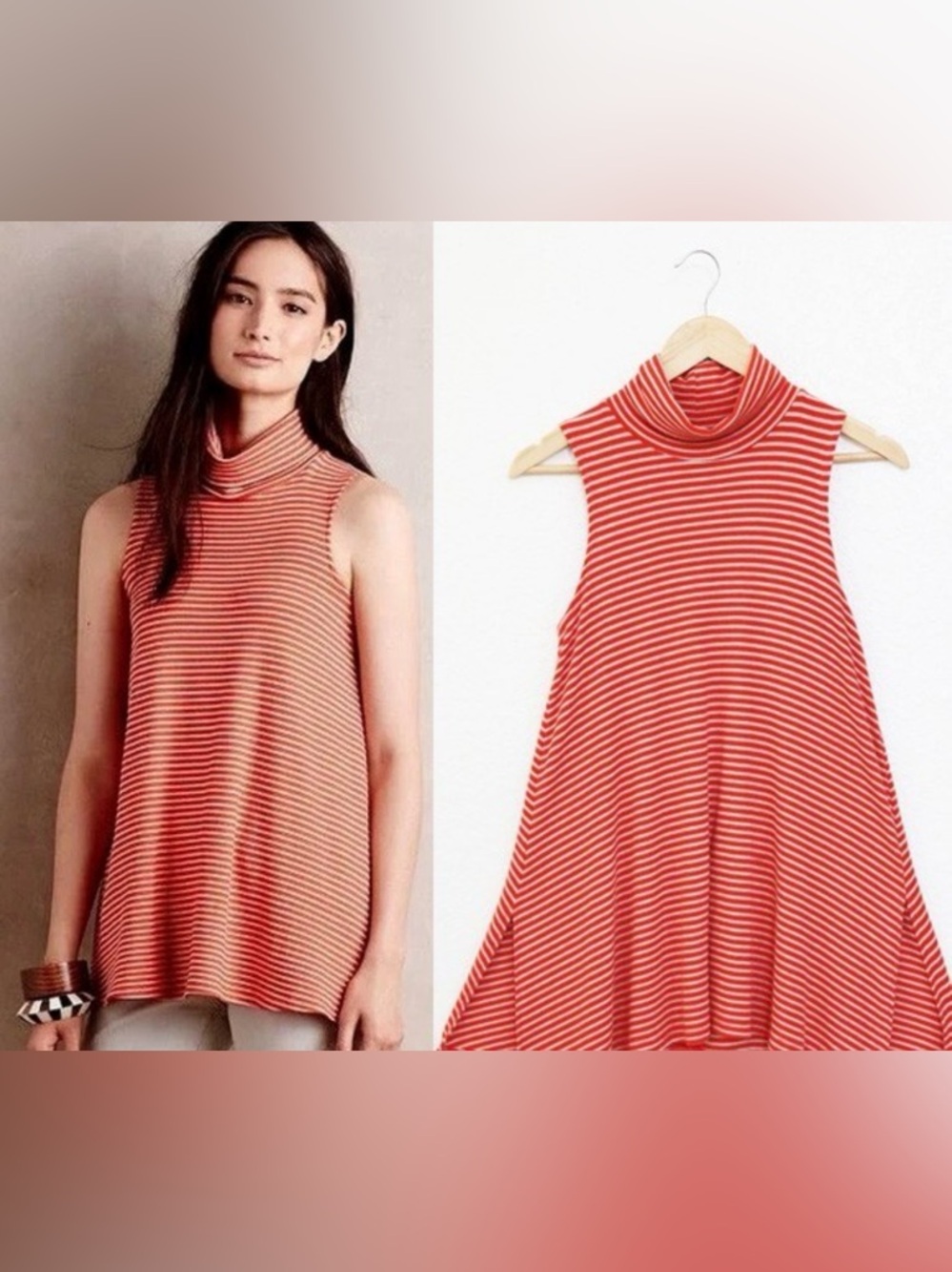 Anthropologie Puella Ribbed Knit Swing Tank
